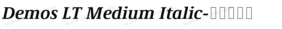 Demos LT Medium Italic字体转换